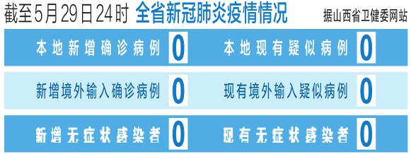 截至5月29日24时 山西省新冠肺炎疫情情况